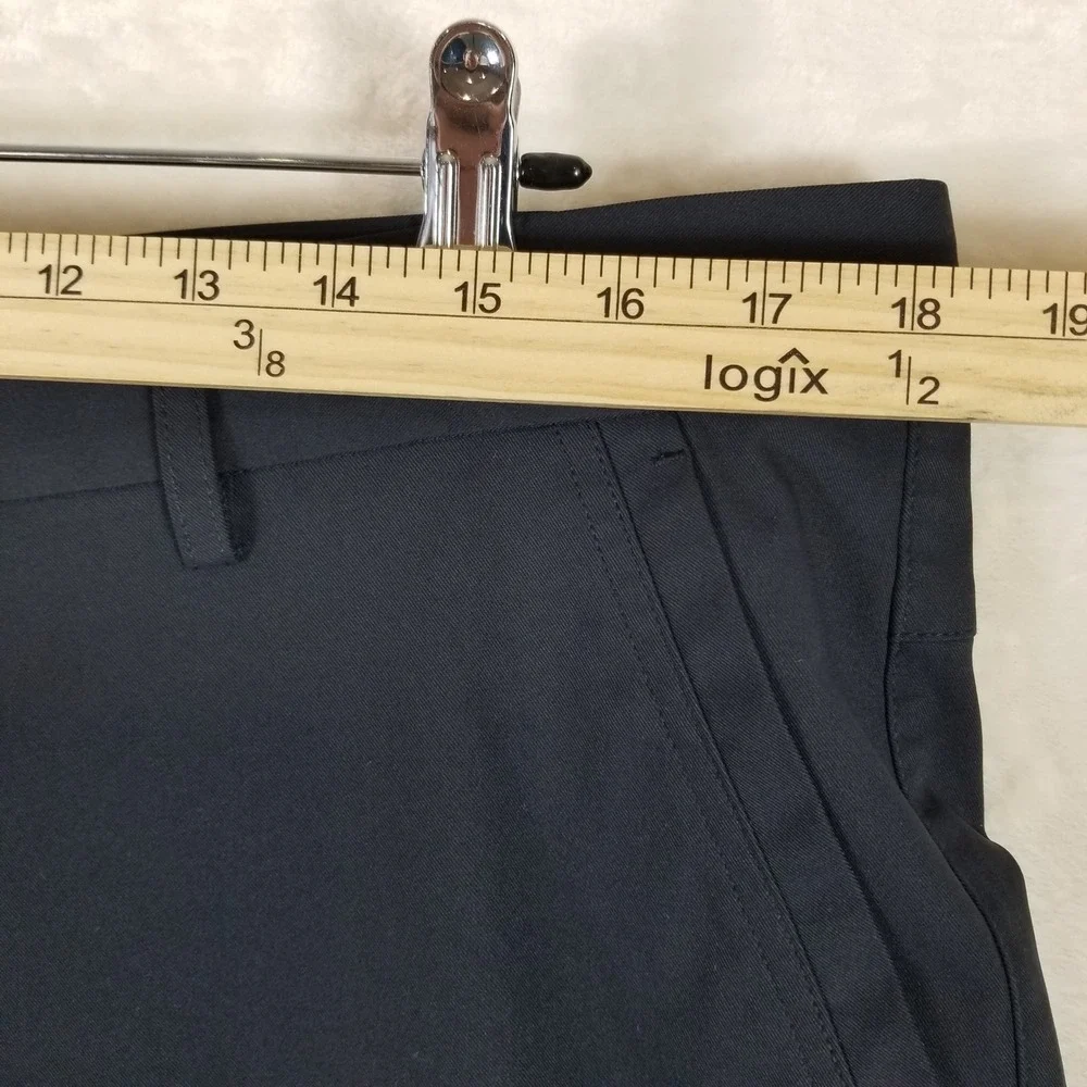 Marcus Pierce Mens Navy Blue Performance Golf Pants W36 L32 Flat Front Polyester